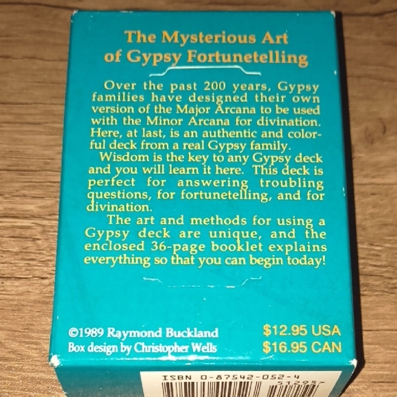 Vtg SEALED 1988 Raymond Buckland Gypsy Fortunetelling Deck Llewellyn Rare OOP - Picture 9 of 12